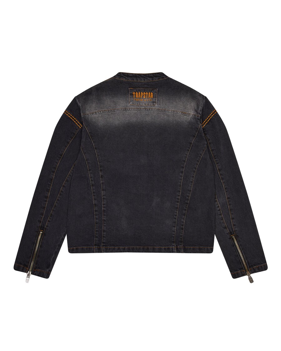 Trapstar Irongate T Panel Denim Jacket - Washed Black
