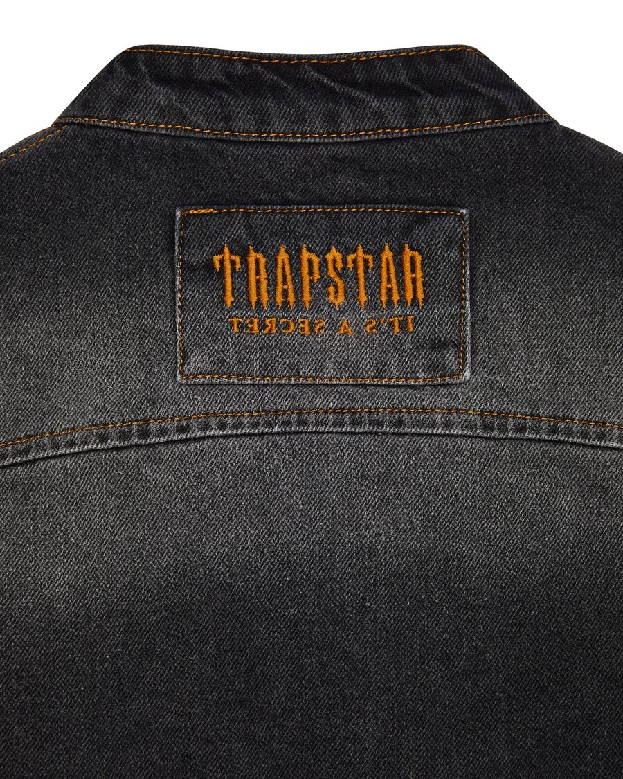 Trapstar Irongate T Panel Denim Jacket - Washed Black