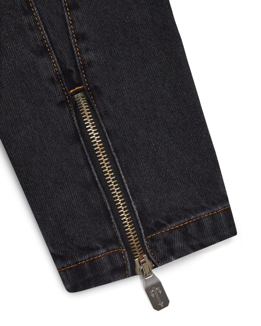 Trapstar Irongate T Panel Denim Jacket - Washed Black