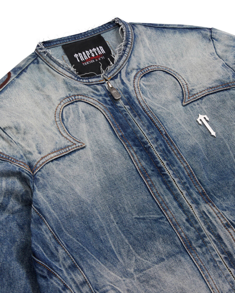 Jacheta Trapstar Trapstar X Ed Hardy Denim - Albastra