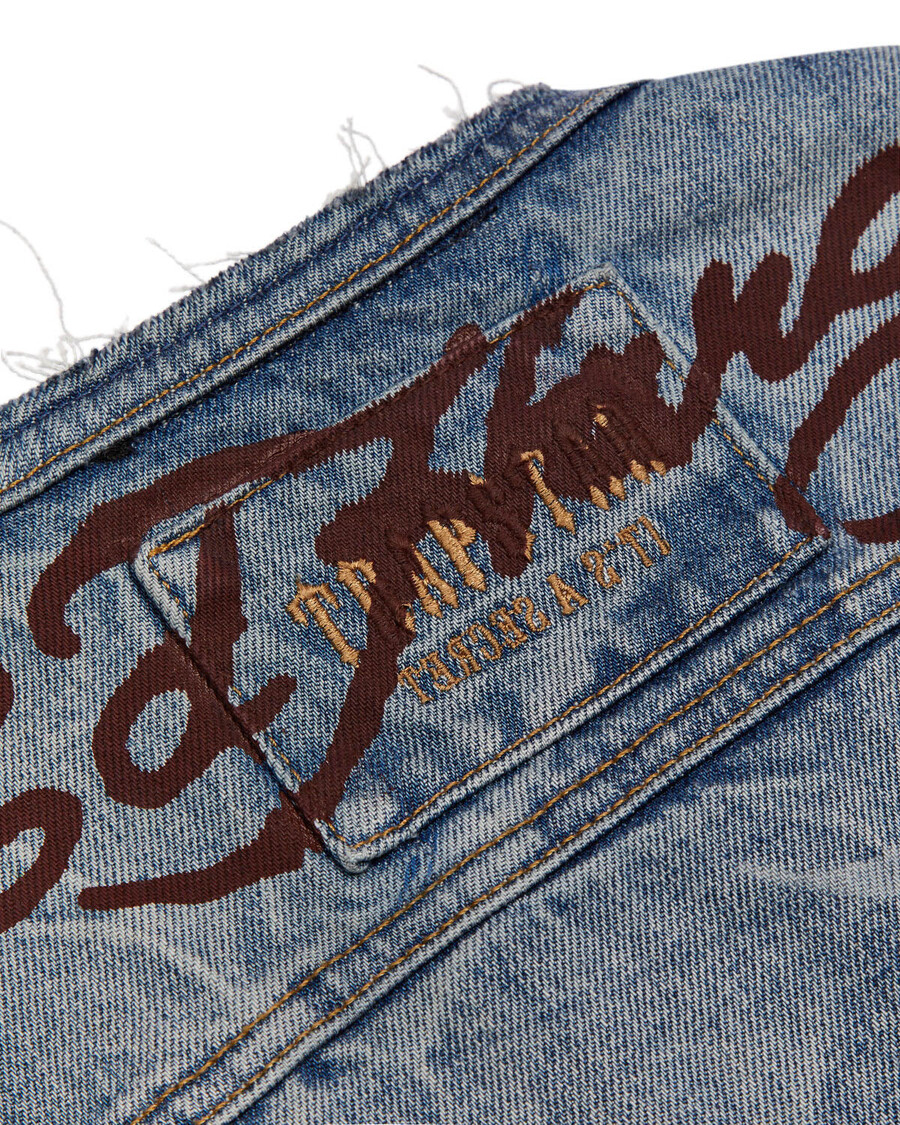 Jacheta Trapstar Trapstar X Ed Hardy Denim - Albastra