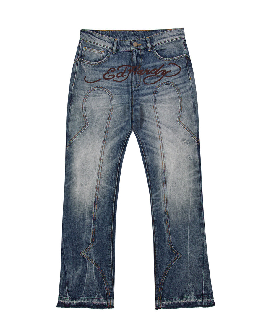Trapstar Trapstar x Ed Hardy Denim Jeans - Blue