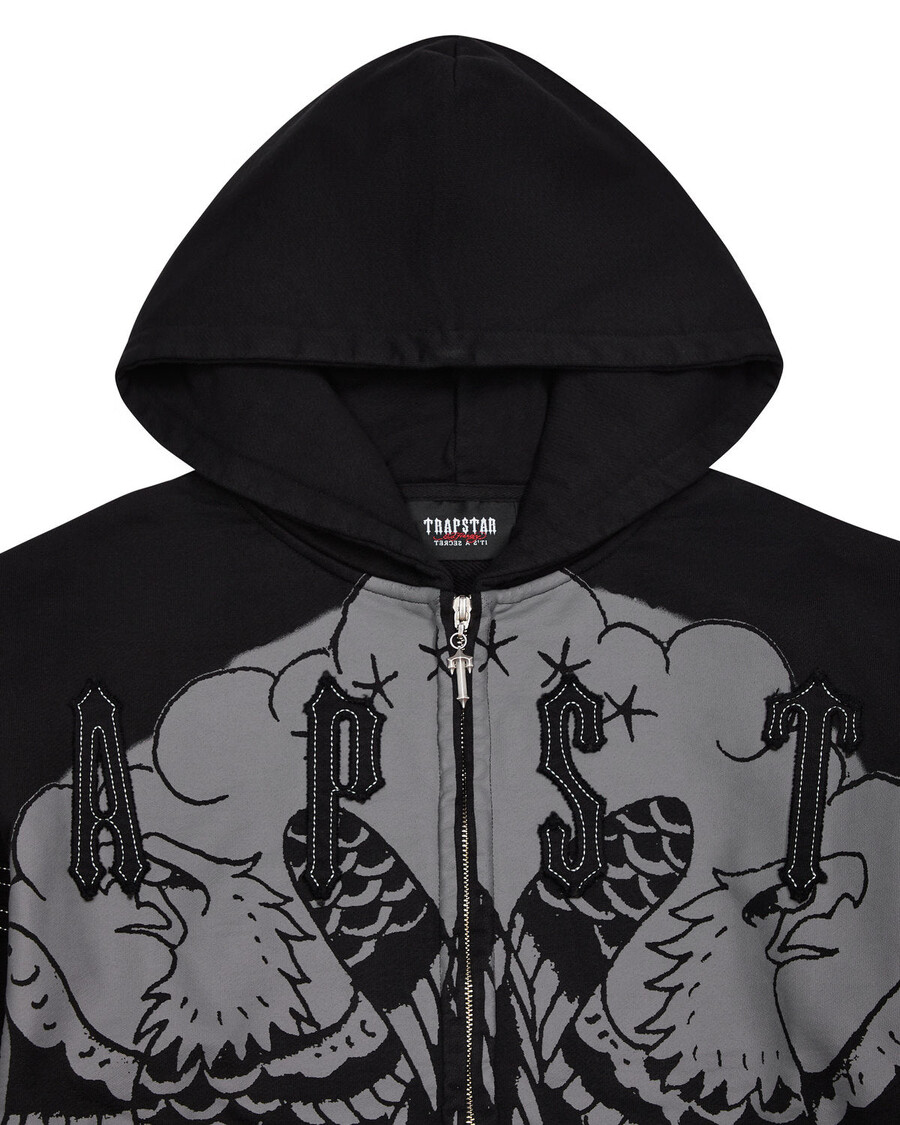 Trapstar Trapstar x Ed Hardy Irongate Zip Through Hoodie - Black