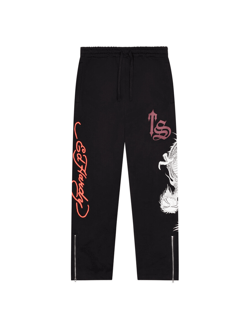 Trapstar London X Ed Hardy Script Jogger - Crna/crvena