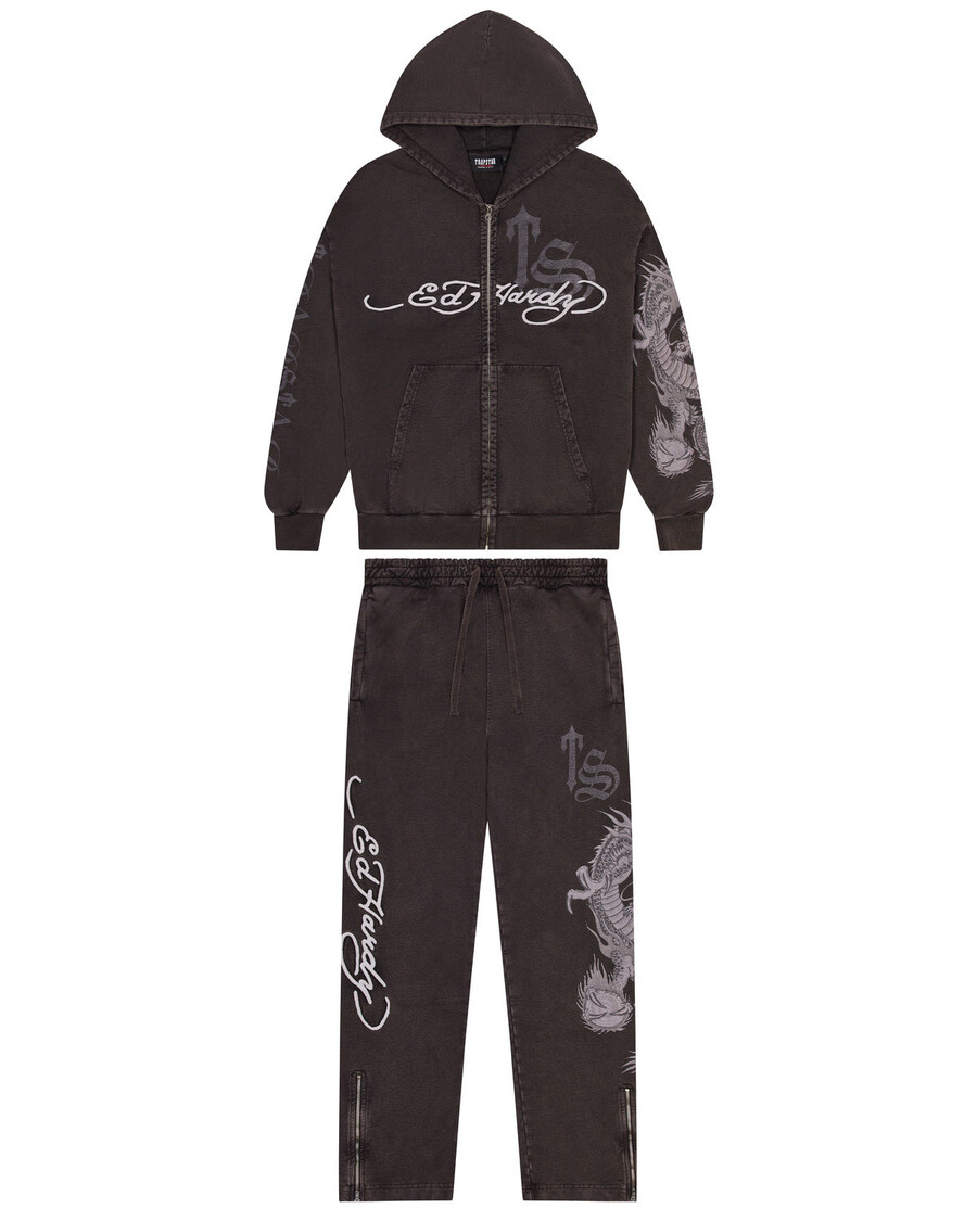 Trapstar Trapstar X Ed Hardy Script Jogger – Grau