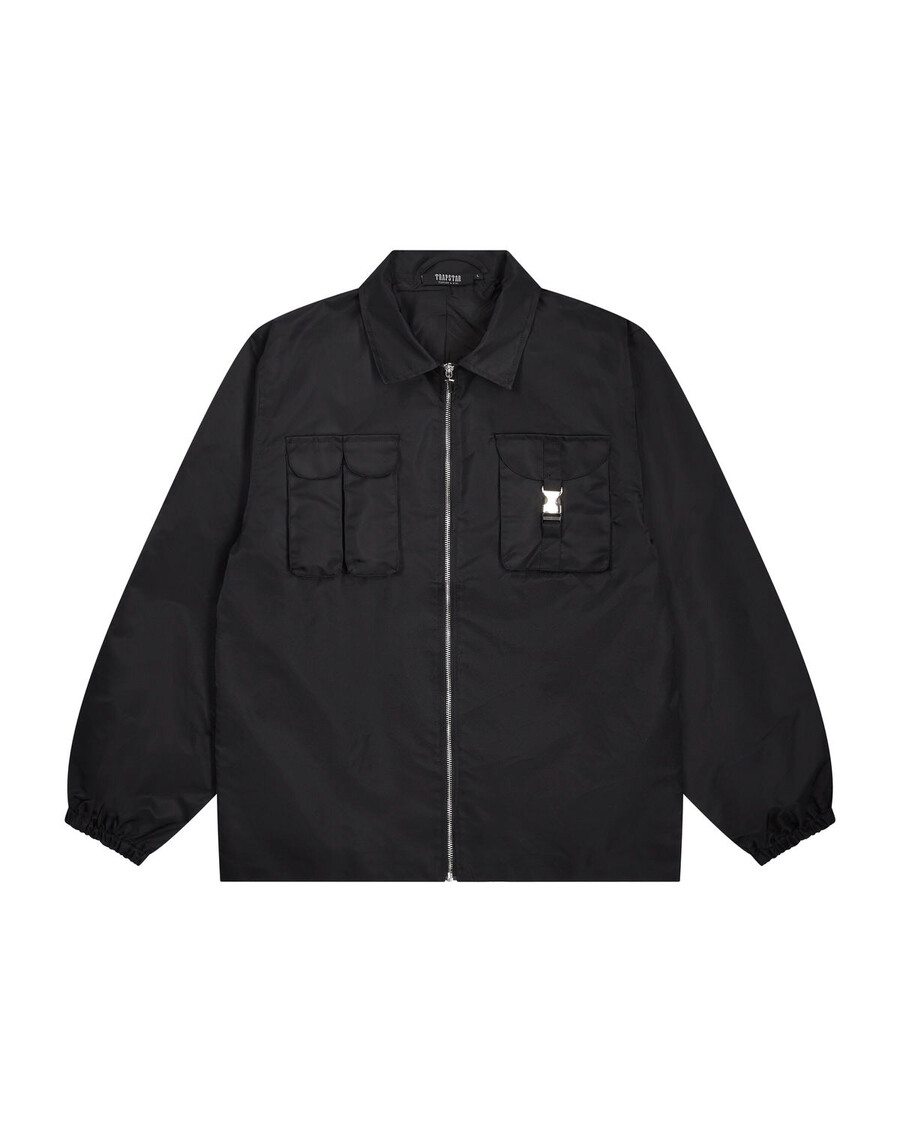 Trapstar Nylon Twill Coach Jacket - Black