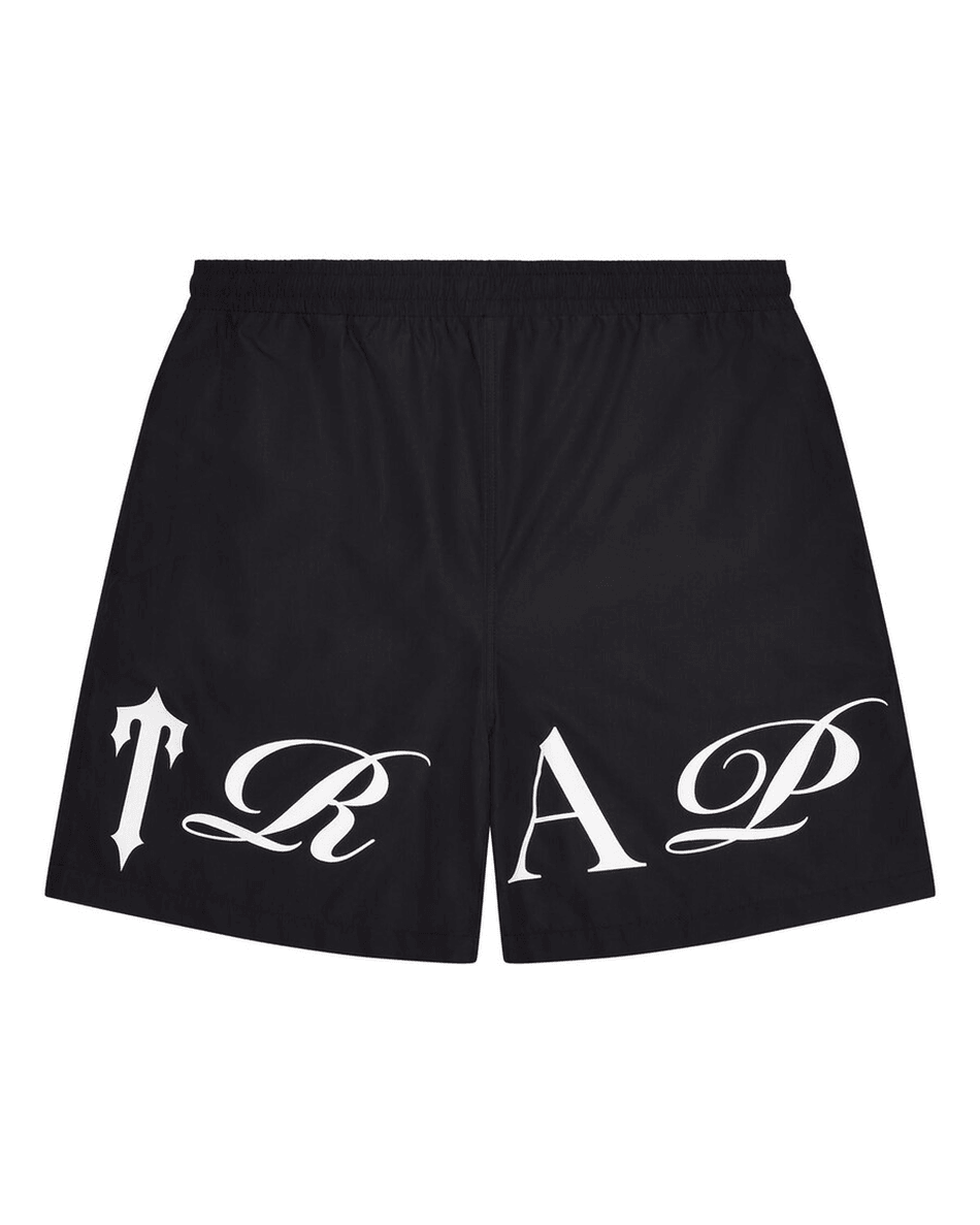 Trapstar London Script Shell Shorts - Sort/hvid