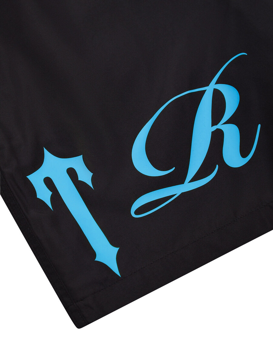 Trapstar Script Shell-Shorts – Schwarz/Blau