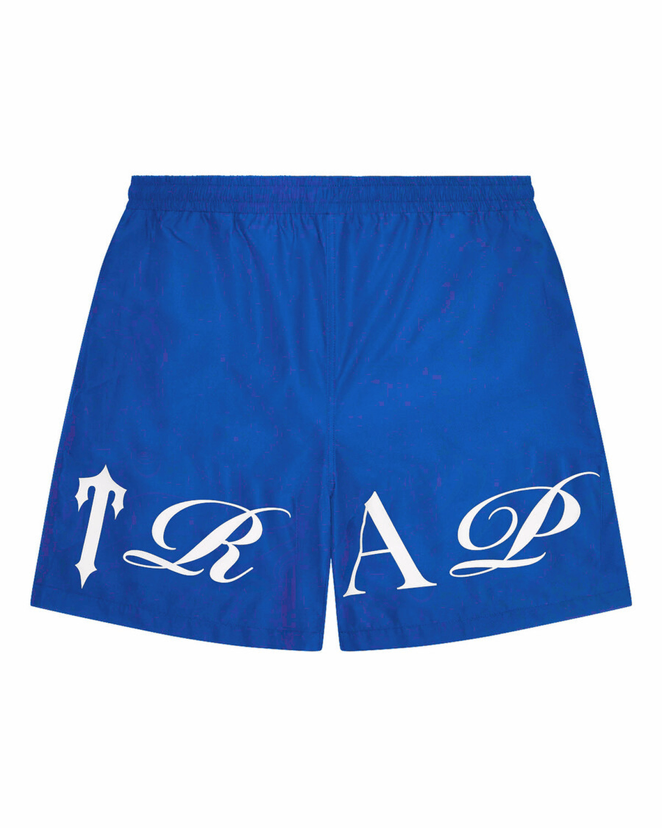 Trapstar London Script Shell Shorts - Blå/hvid