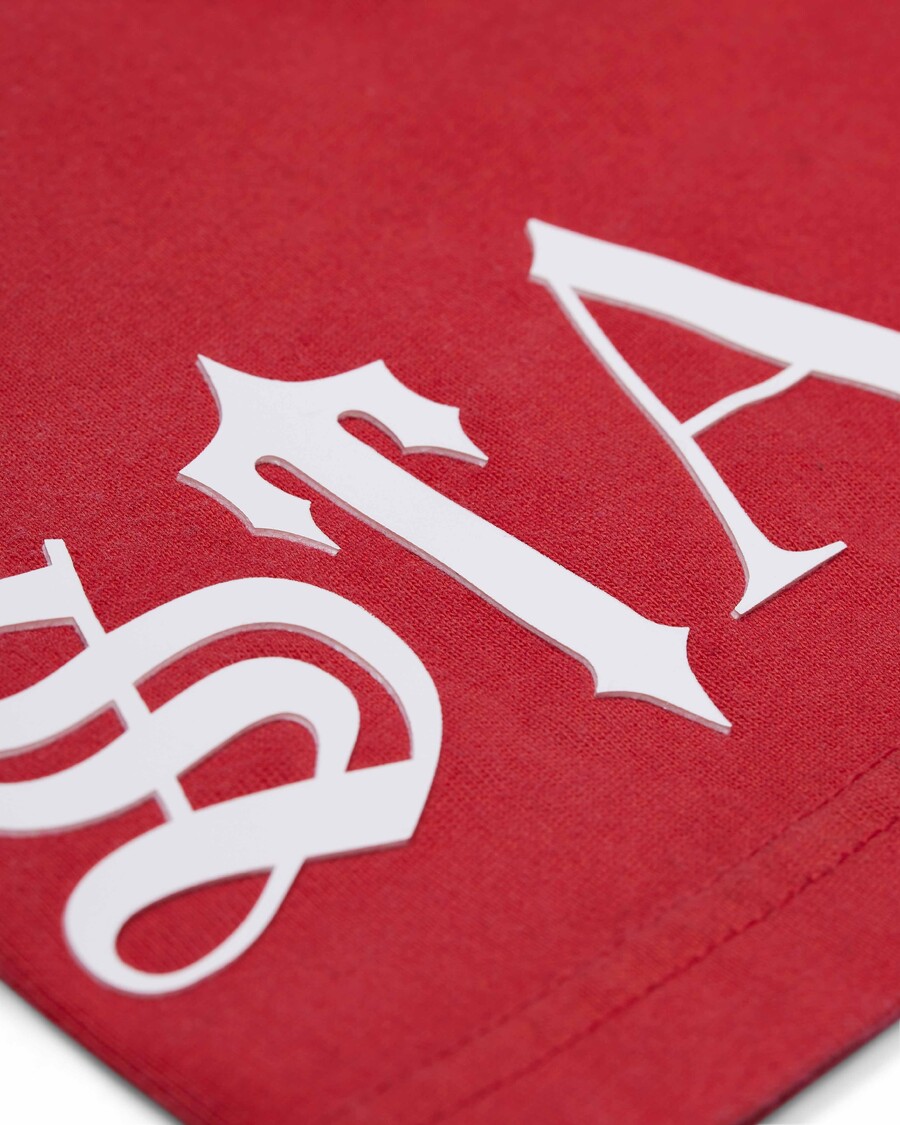 T-Shirt Mit Trapstar-Schriftzug – Rot Verwaschen