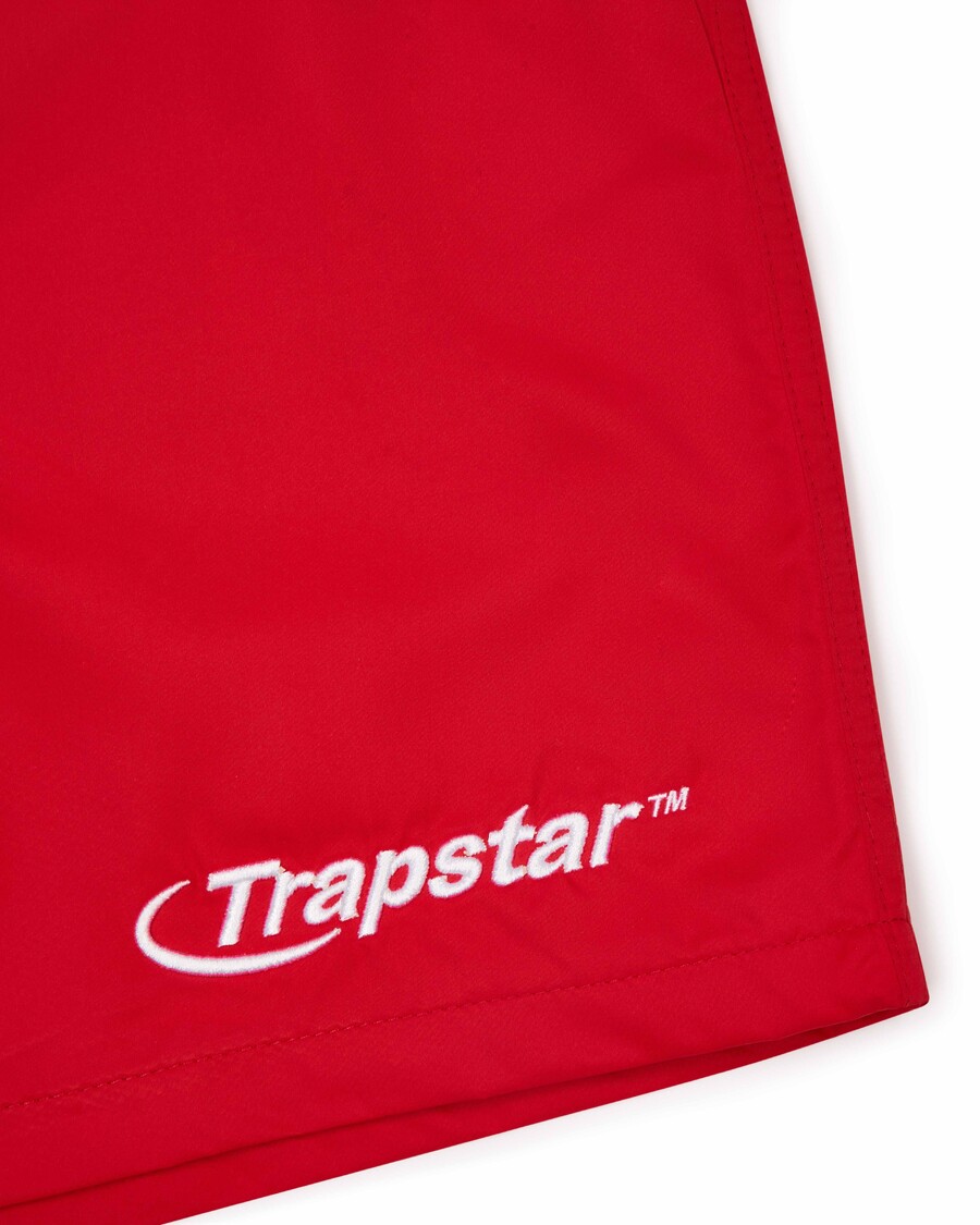 Trapstar Hyperdrive Shell Shorts - Red/White