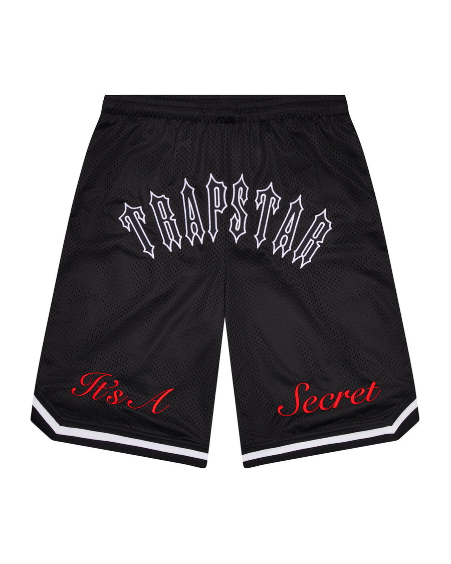 Trapstar It's A Secret Irongate Arch Shorts - Black/Red