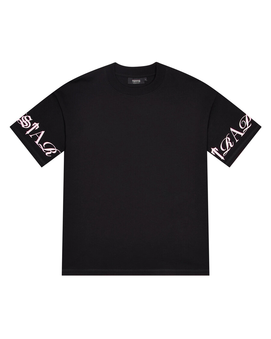 Trapstar Script Tee - Black/Pink