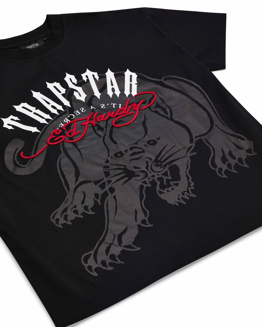 Trapstar Maglietta Trapstar X Ed Hardy Arch - Nera