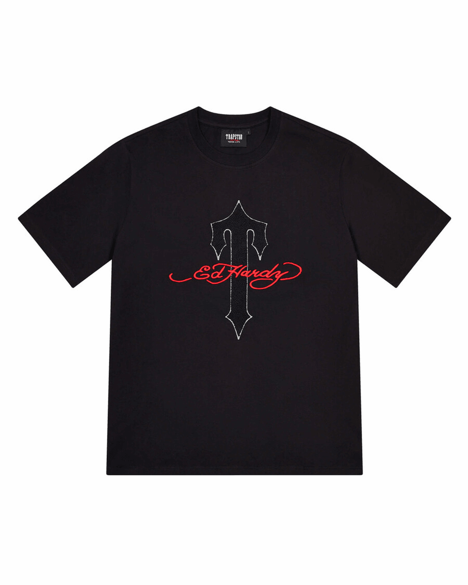 Trapstar لندن X Ed Hardy Ironagte T تي - أسود