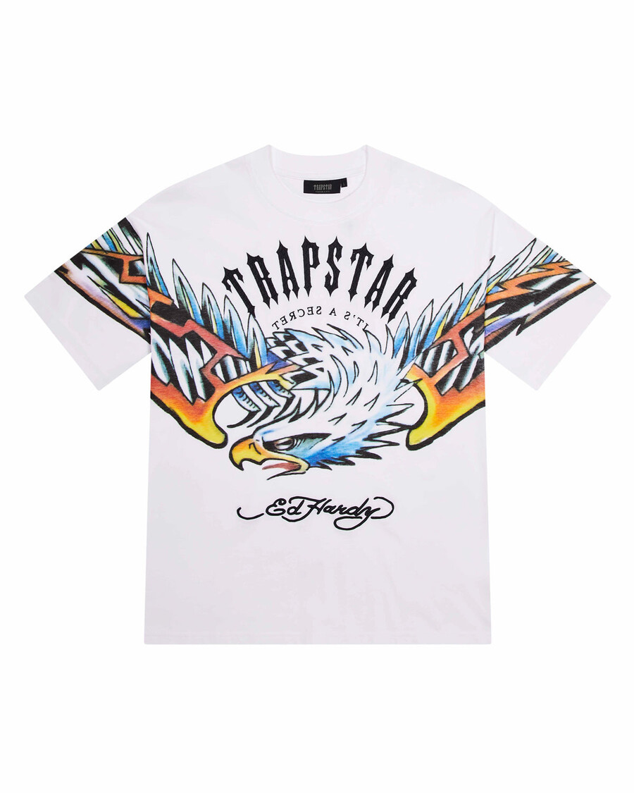 Trapstar Trapstar x Ed Hardy Arched Eagle Tee - White