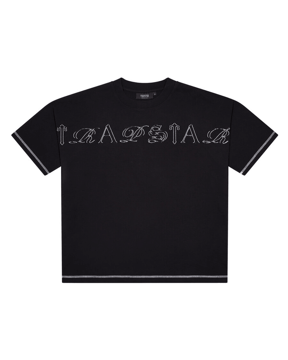 Trapstar London Patchwork Script T-shirt - Hitam