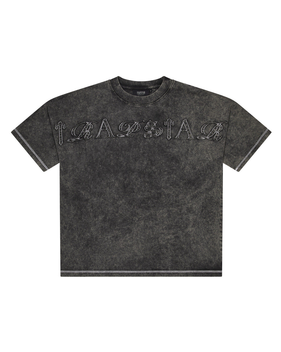 Trapstar Patchwork Script T-Shirt - Grey