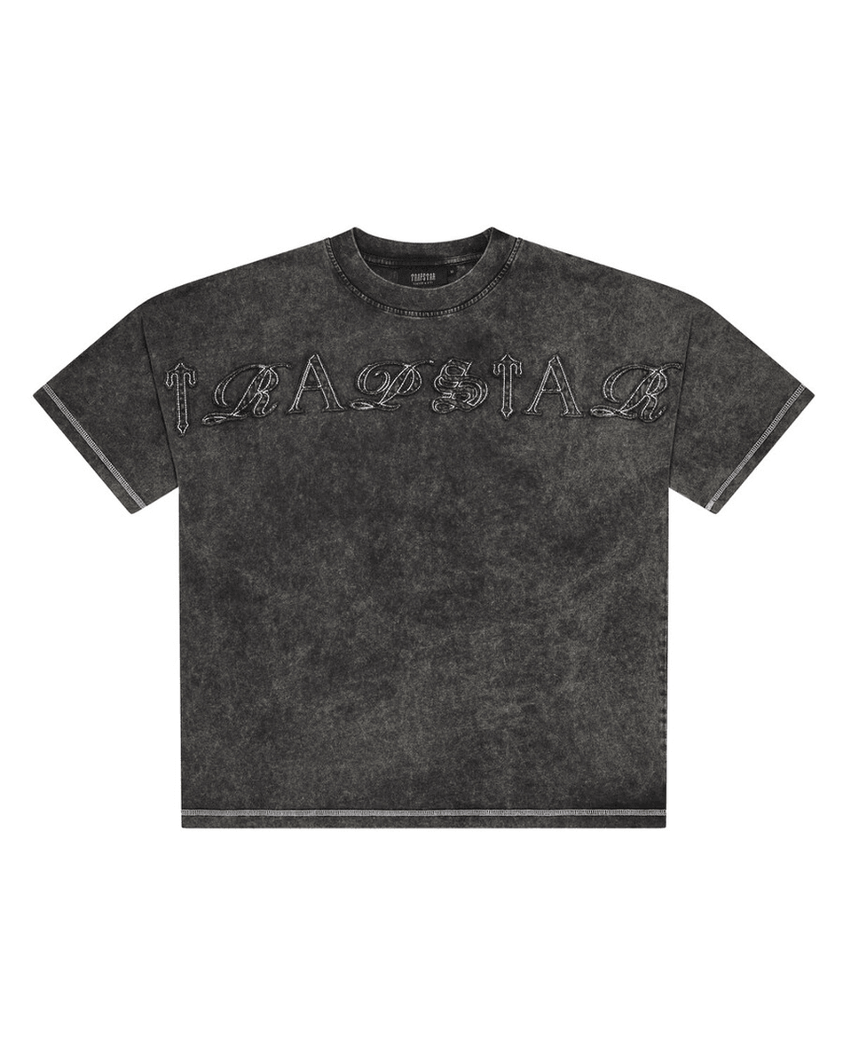 Trapstar London Patchwork Script T-shirt - Abu-abu