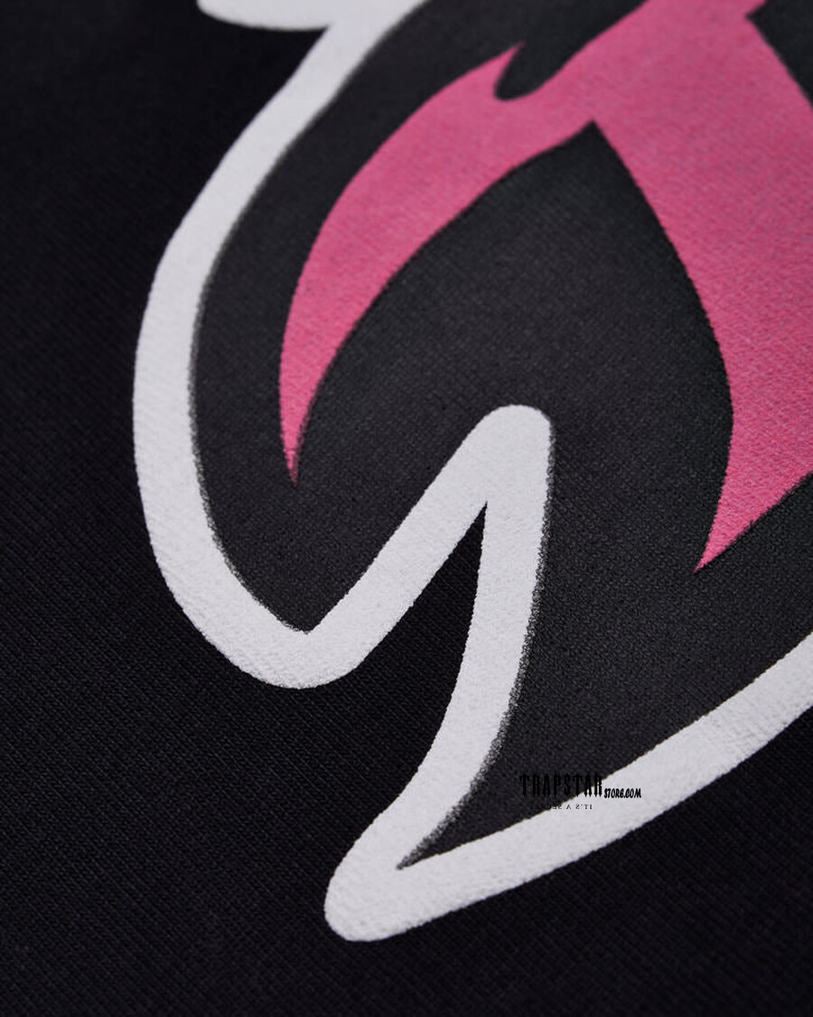 Trapstar TRP Flame T-Shirt - Black/Pink
