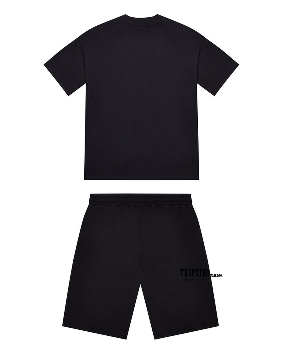 Trapstar TRP Flame Shorts - Black/Pink