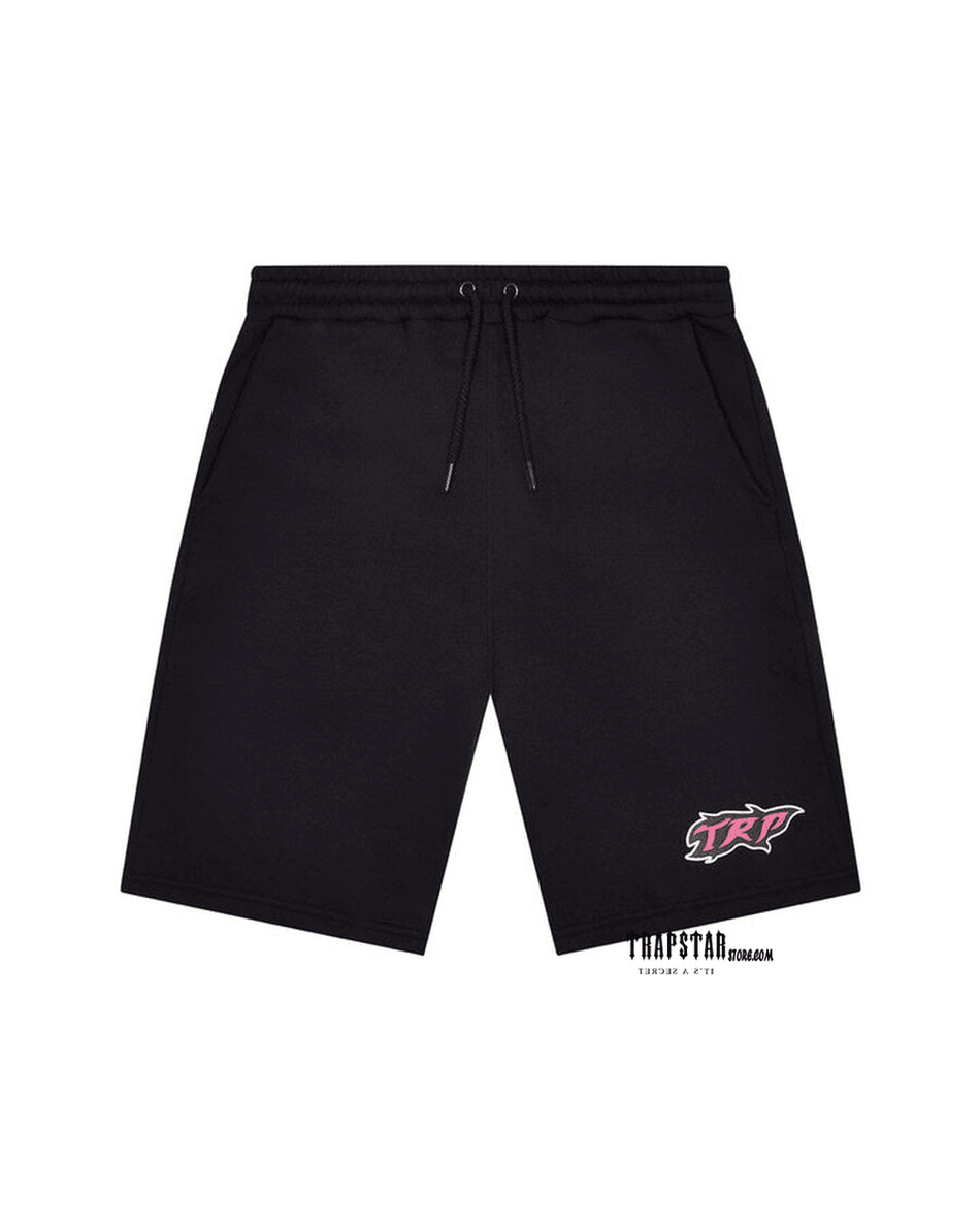 Trapstar London Trp Flame Shorts - Hitam/merah Muda