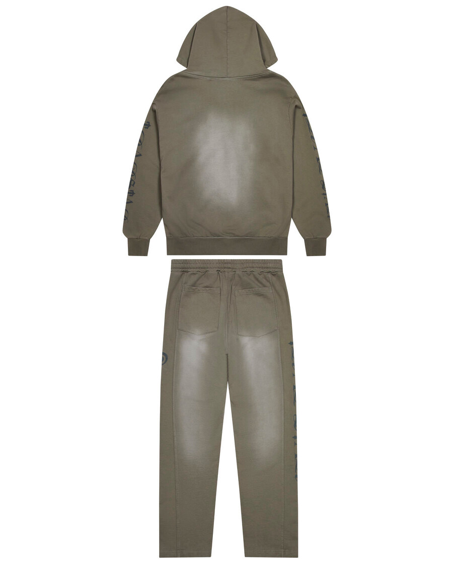 Trapstar Script Spray Tracksuit - Dark Khaki