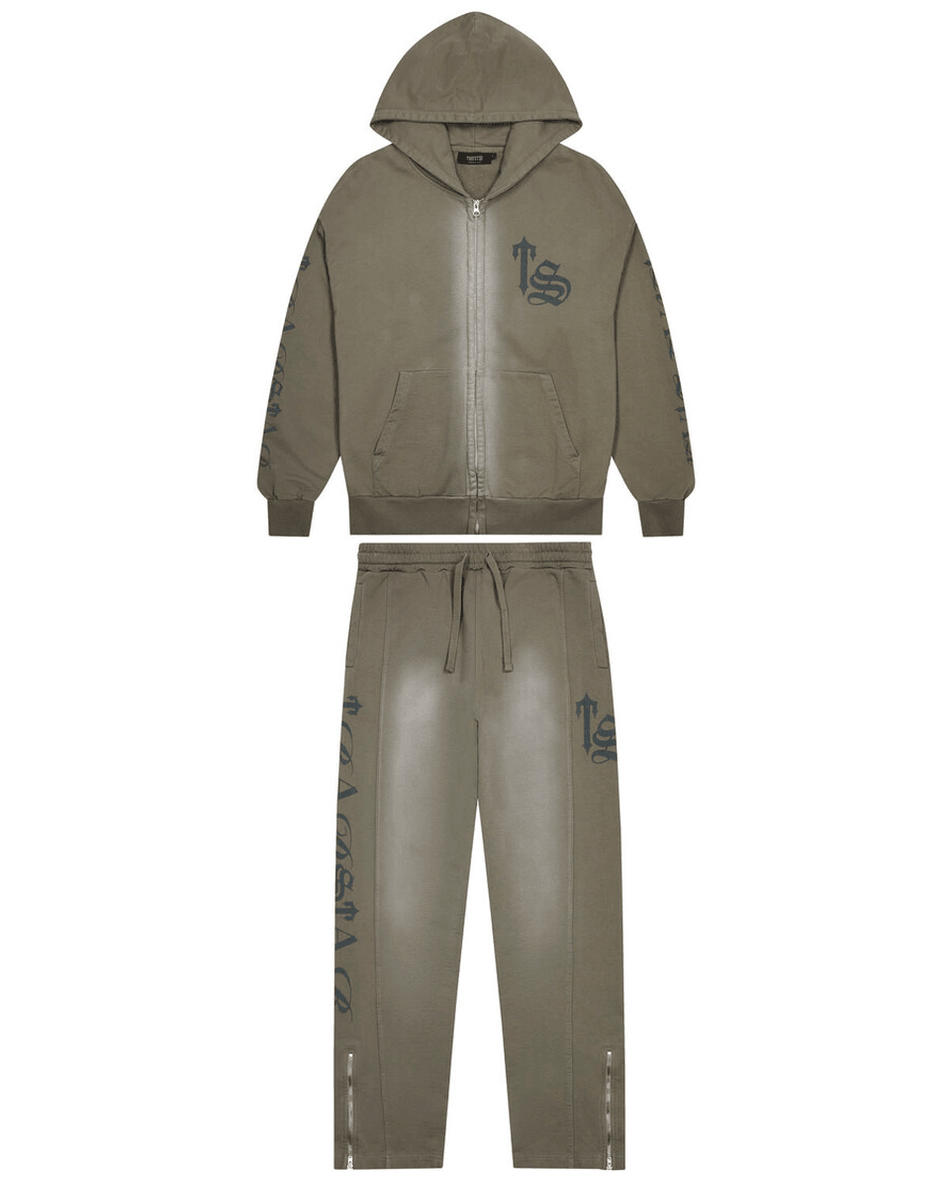 Trapstar London Script Spray Tracksuit - Hijau Tua