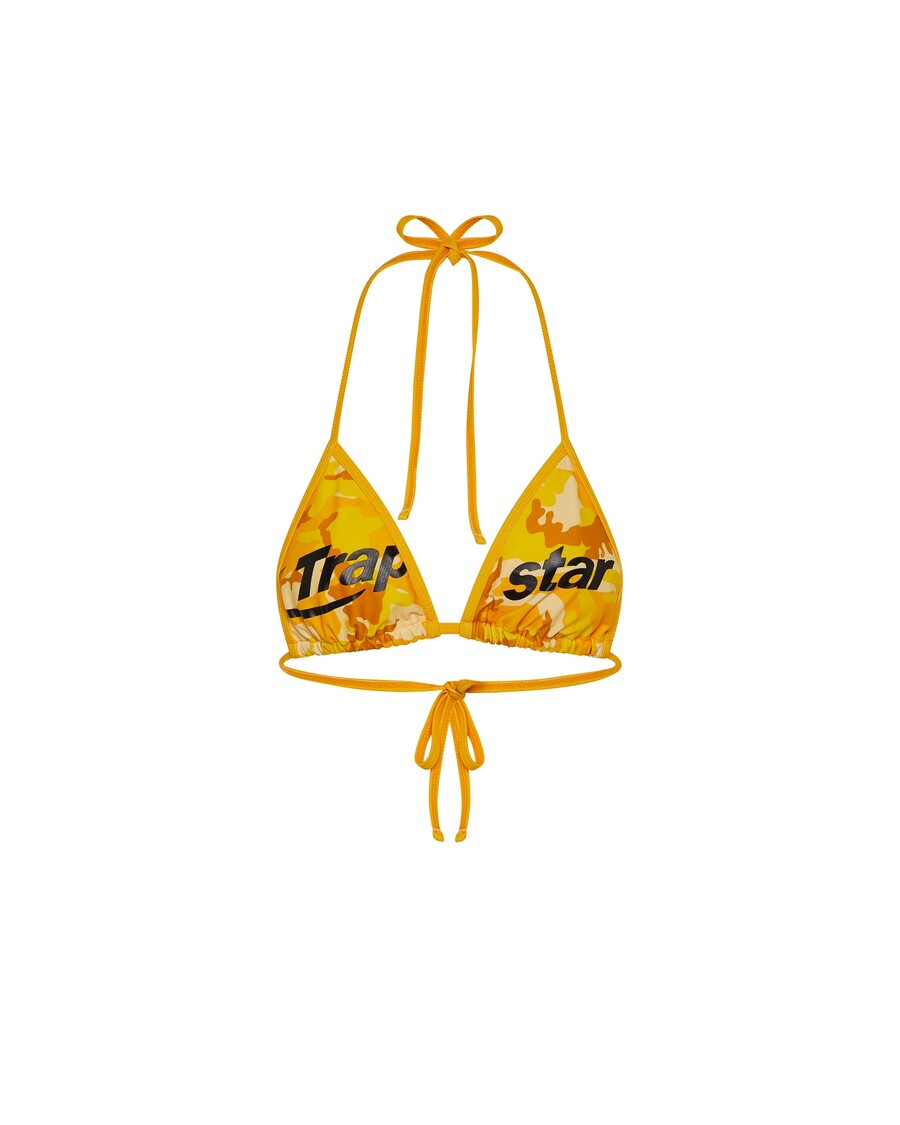 Trapstar Women's Hyperdrive Bikini Top - Yellow Camo