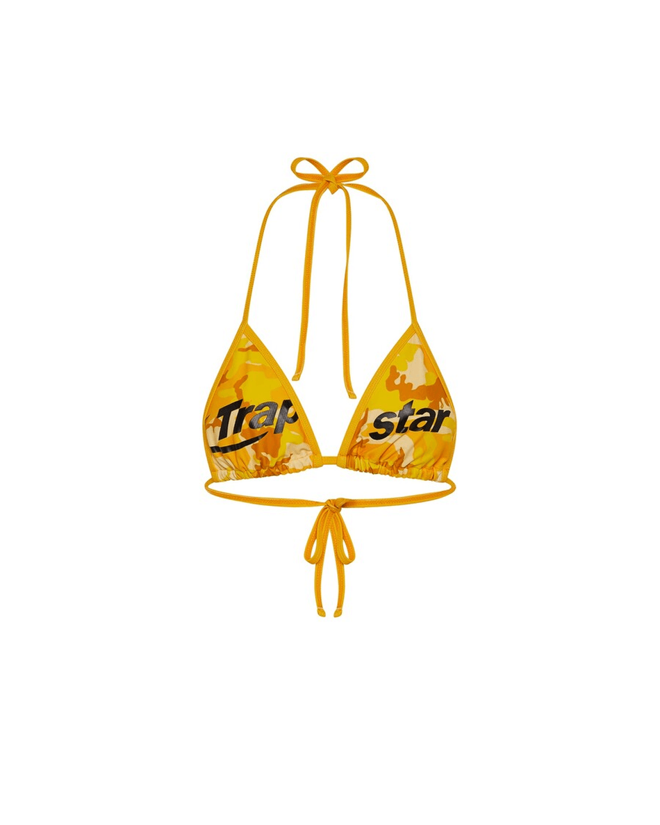 Trapstar London Women's Hyperdrive Bikini Top - Kuning Camo