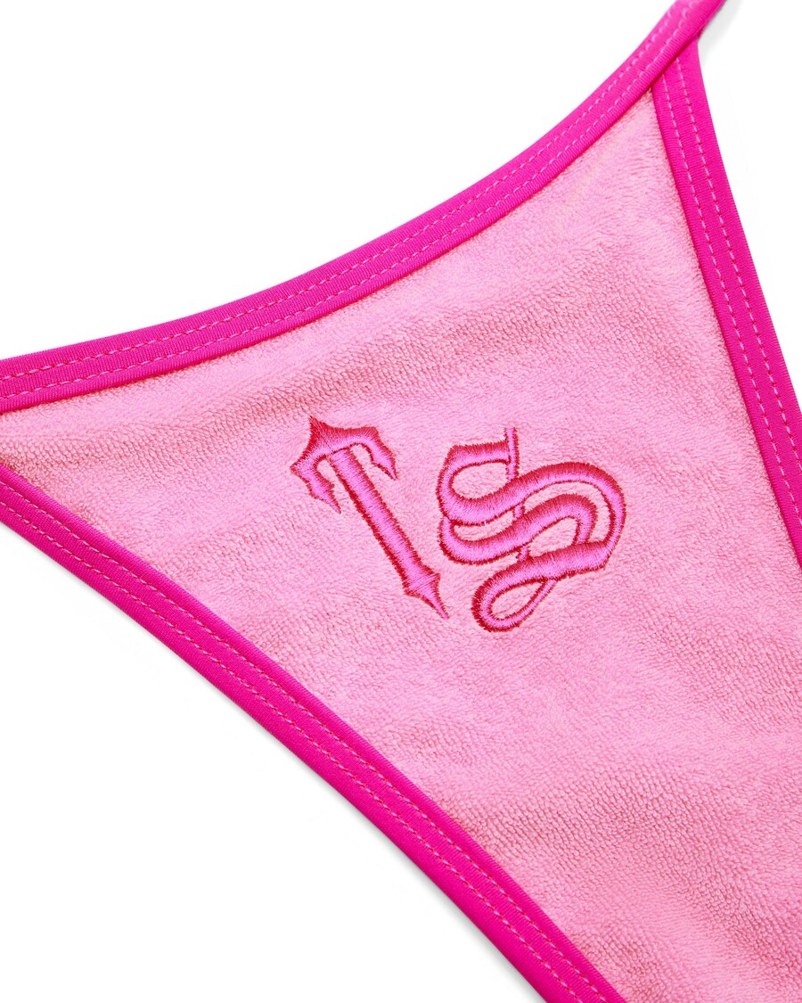 Trapstar Women's Terry Script Bikini Bottoms - Pink