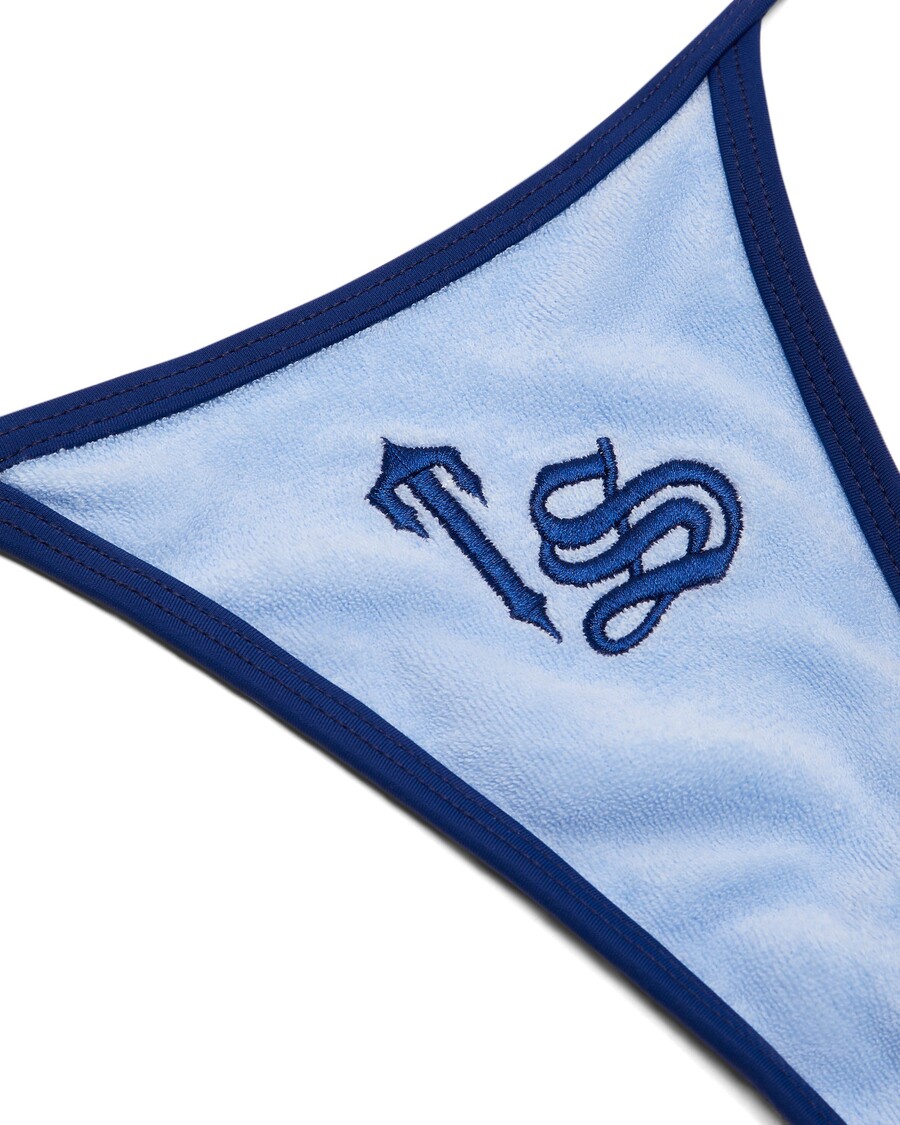 Trapstar Women's Terry Script Bikini Bottoms - Blue