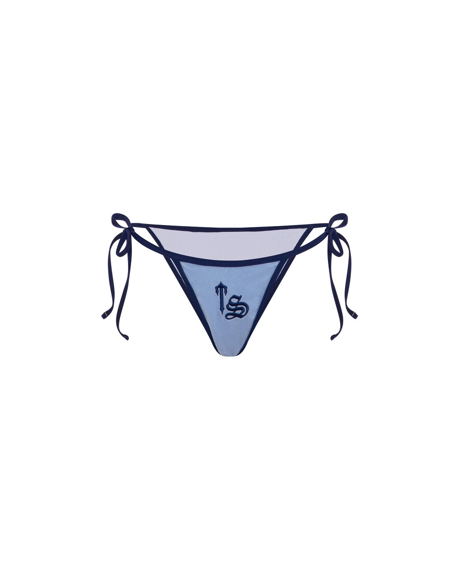 Trapstar Women's Terry Script Bikini Bottoms - Blue