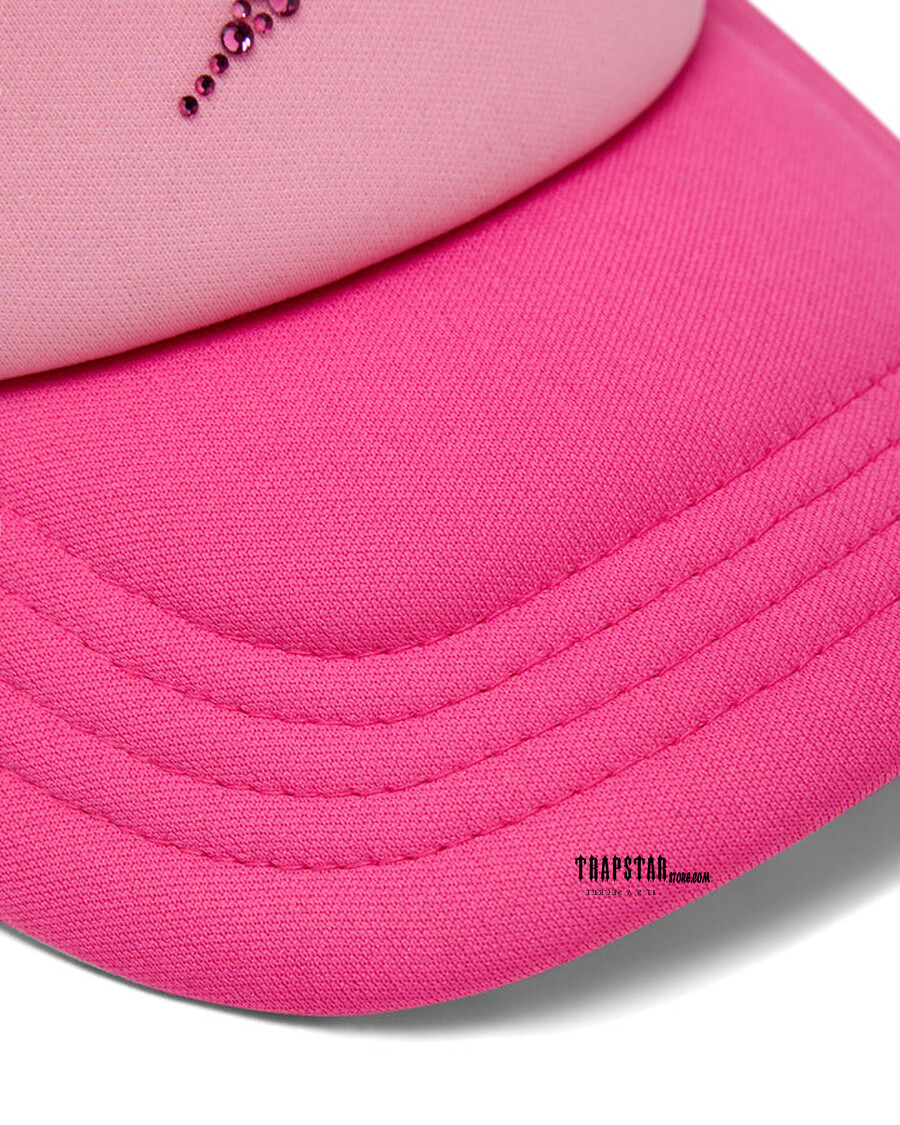 Trapstar TS Star Diamante Trucker - Pink | Trapstar London Caps & Hats