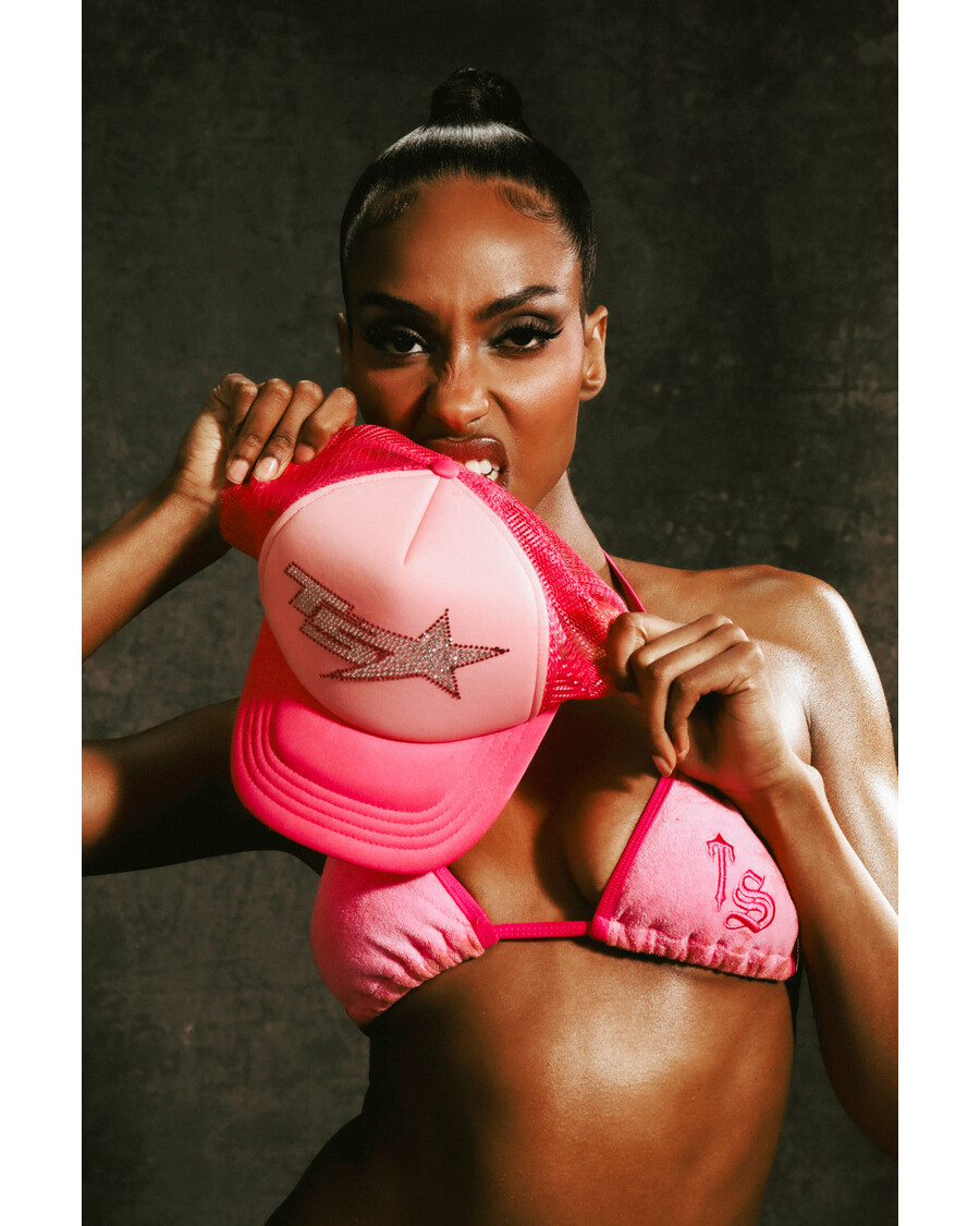 Trapstar TS Star Diamante Trucker - Pink | Trapstar London Caps & Hats
