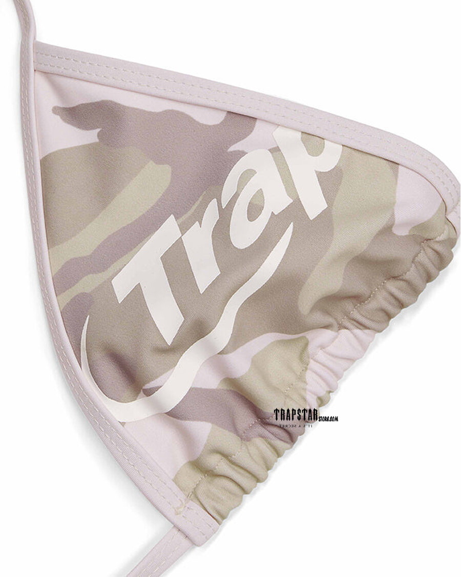 Trapstar Womens Hyperdrive Bikini Top - Desert Camo