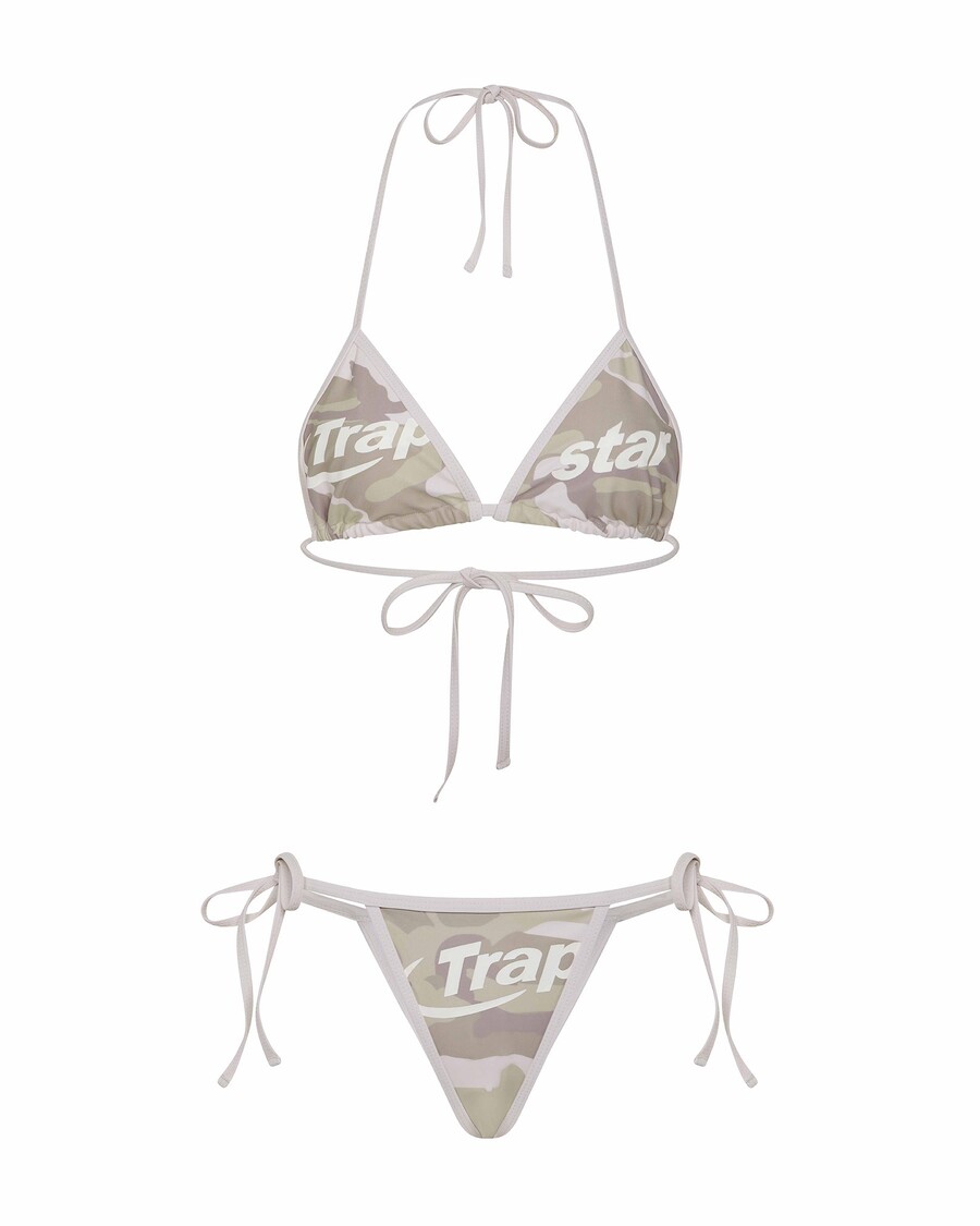 Trapstar Womens Hyperdrive Bikini Top - Desert Camo