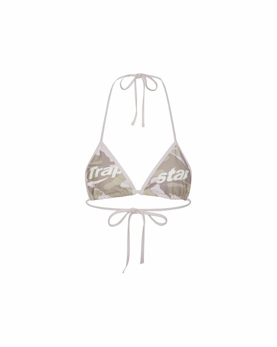 Trapstar Womens Hyperdrive Bikini Top - Desert Camo