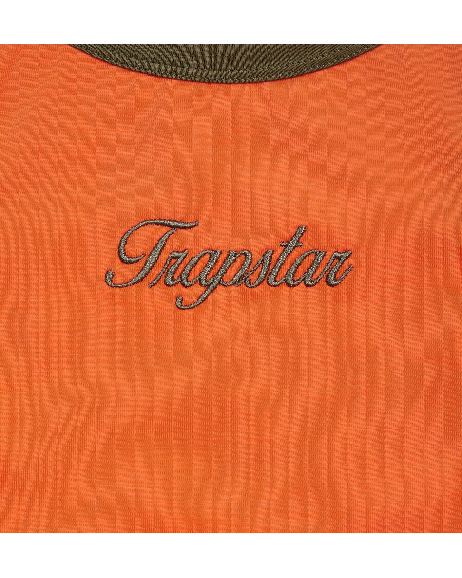 Trapstar Women's Contrast Racer Dress - Orange/Khaki