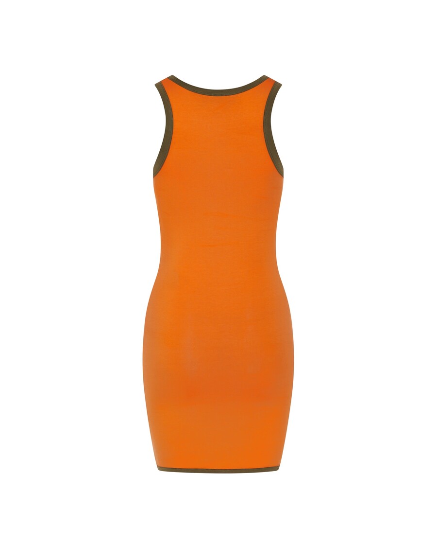 Trapstar Women's Contrast Racer Dress - Orange/Khaki