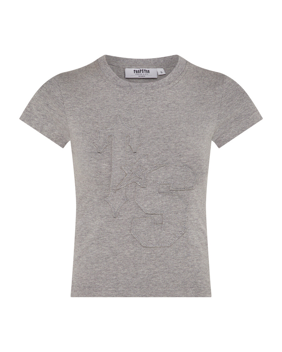 Trapstar Women’s TS-Star Applique Baby Tee - Grey