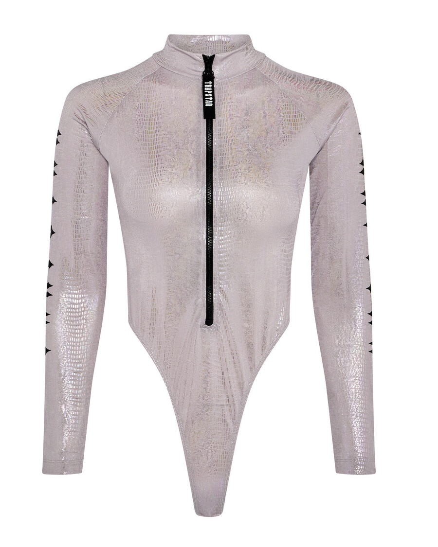 Trapstar Women's Irongate Zipped Bodysuit - Silver