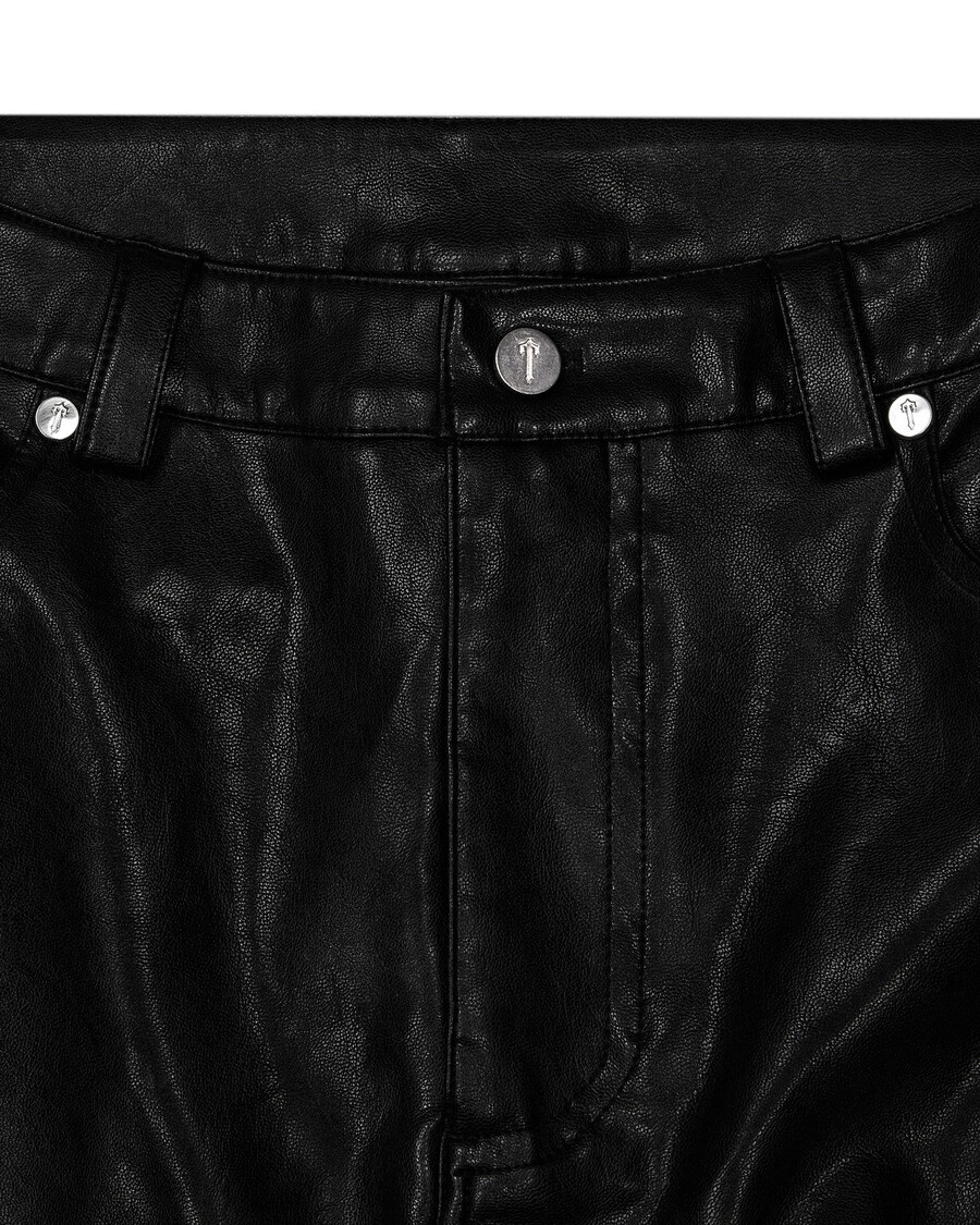 Trapstar Women's Irongate T Stud Vegan Leather Pants - Black