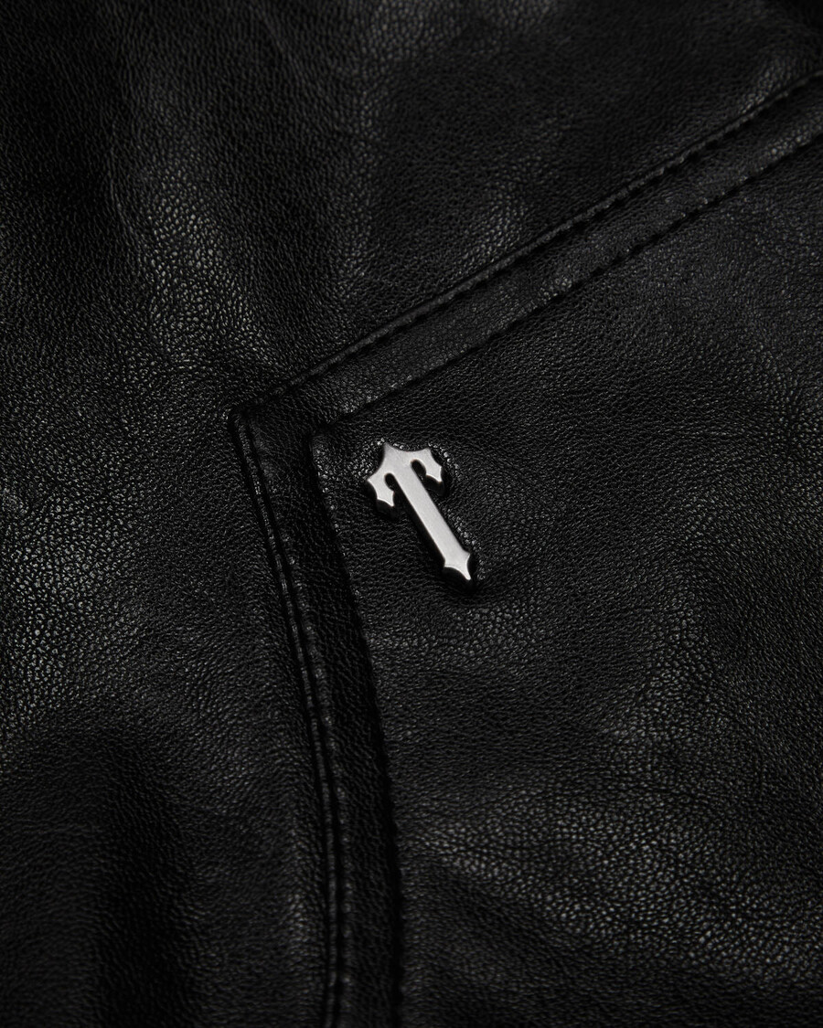 Trapstar Women's Irongate T Stud Vegan Leather Pants - Black