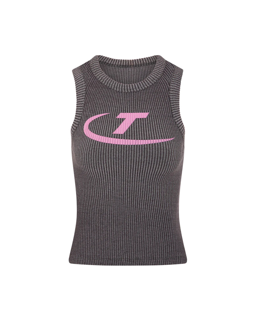 Trapstar Women's Hyperdrive Two Tone Vest - Black/Pink
