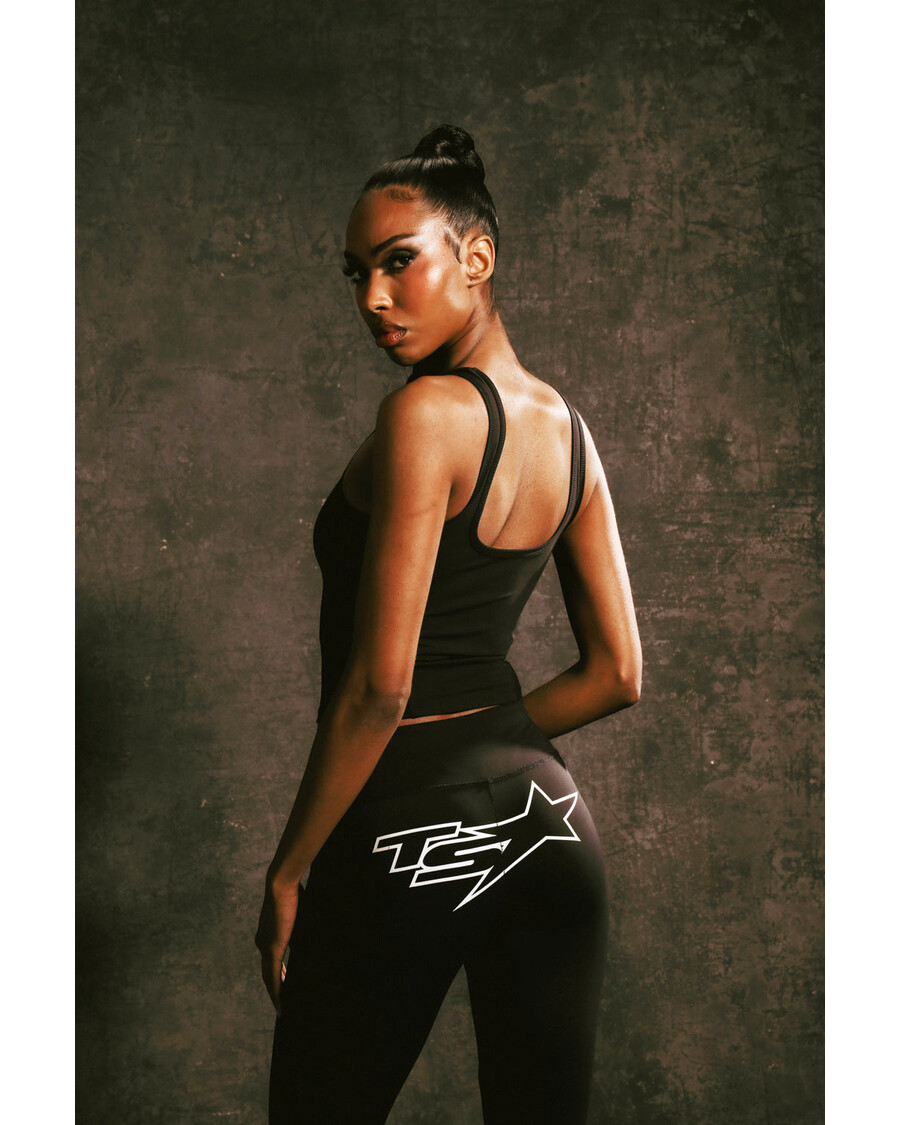 Trapstar Women's TS Star Contour Panel Fitted Trousers - Black