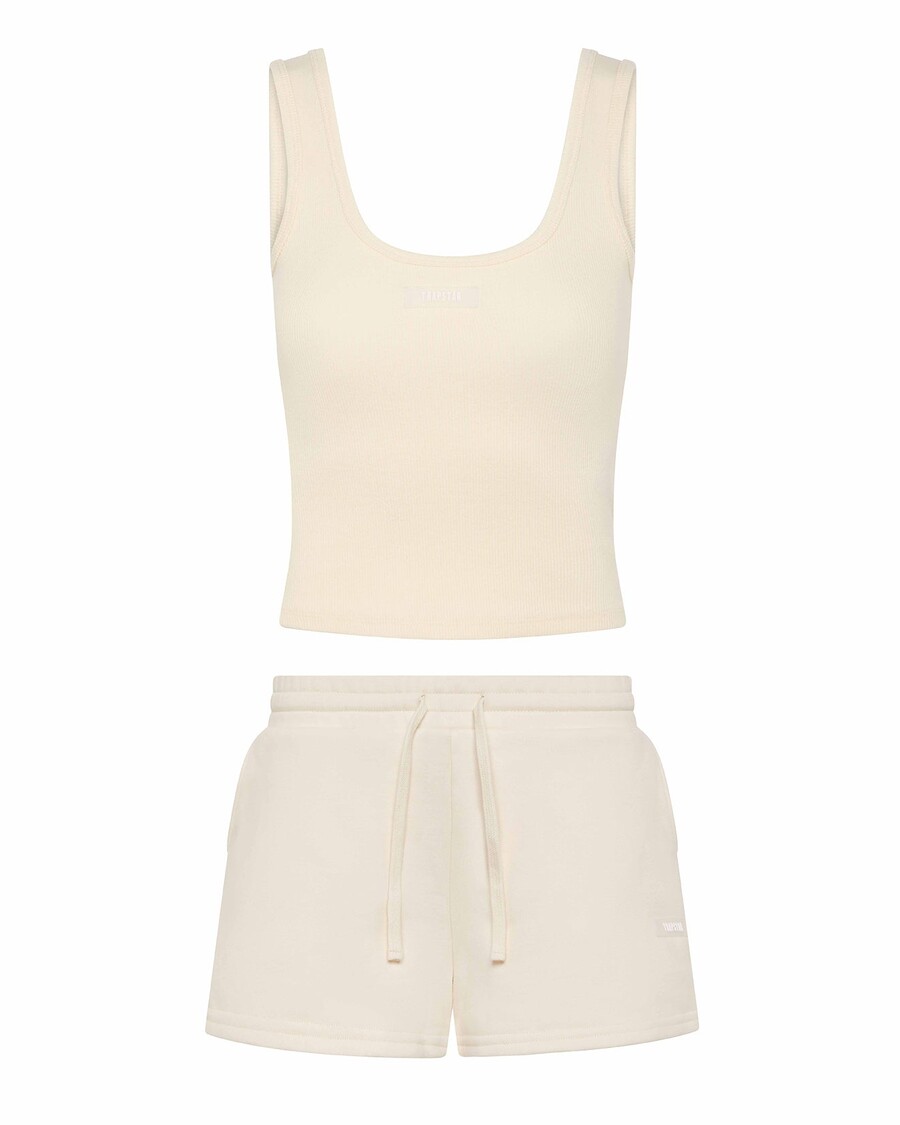 Trapstar Women's Rib Vest with Irongate Silicone Badge - Off White