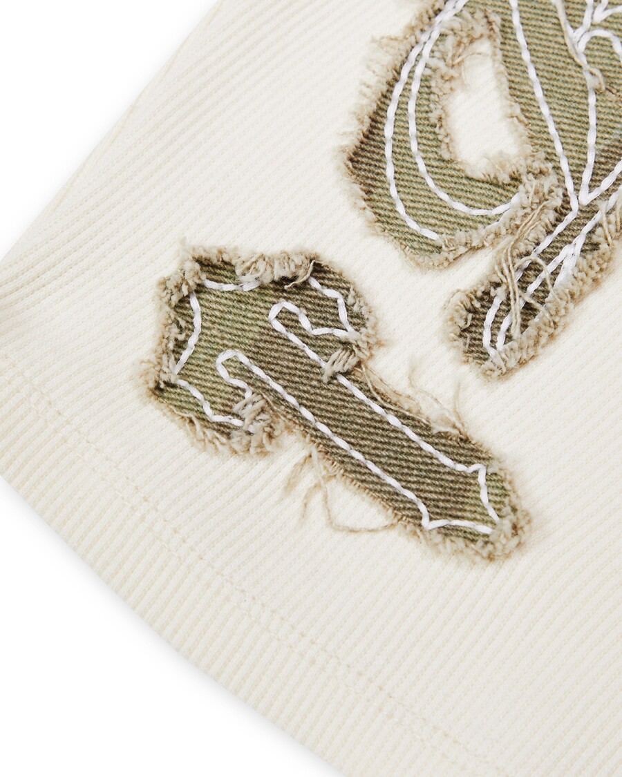 Trapstar Women's Script Denim Applique Tank Dress - Off White