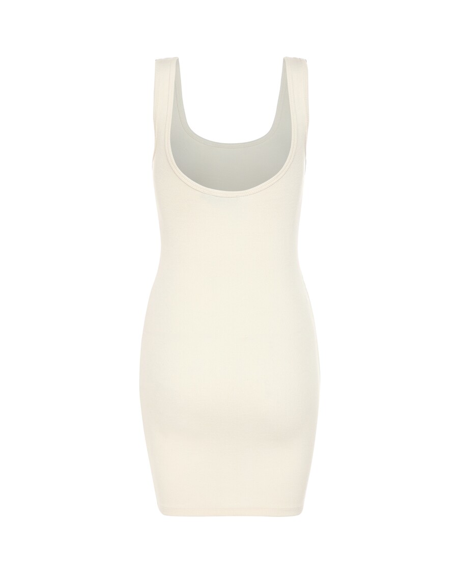 Trapstar Women's Script Denim Applique Tank Dress - Off White