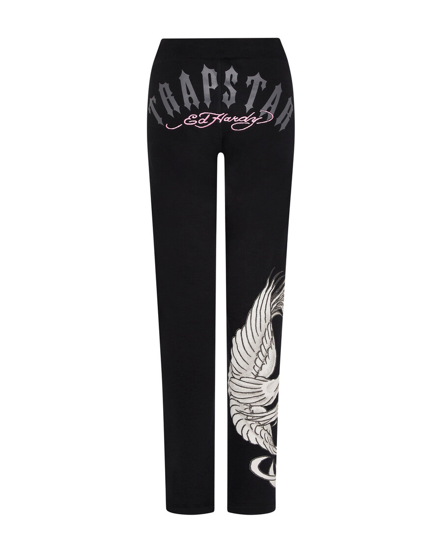 Trapstar Trapstar X Ed Hardy Sieviešu Joggers - Melns/rozā